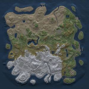 Thumbnail Rust Map: Procedural Map, Size: 4250, Seed: 5639, 16 Monuments