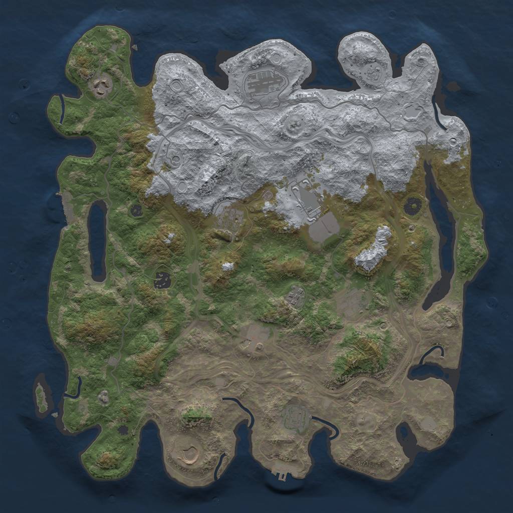 Rust Map: Procedural Map, Size: 4300, Seed: 4090, 19 Monuments