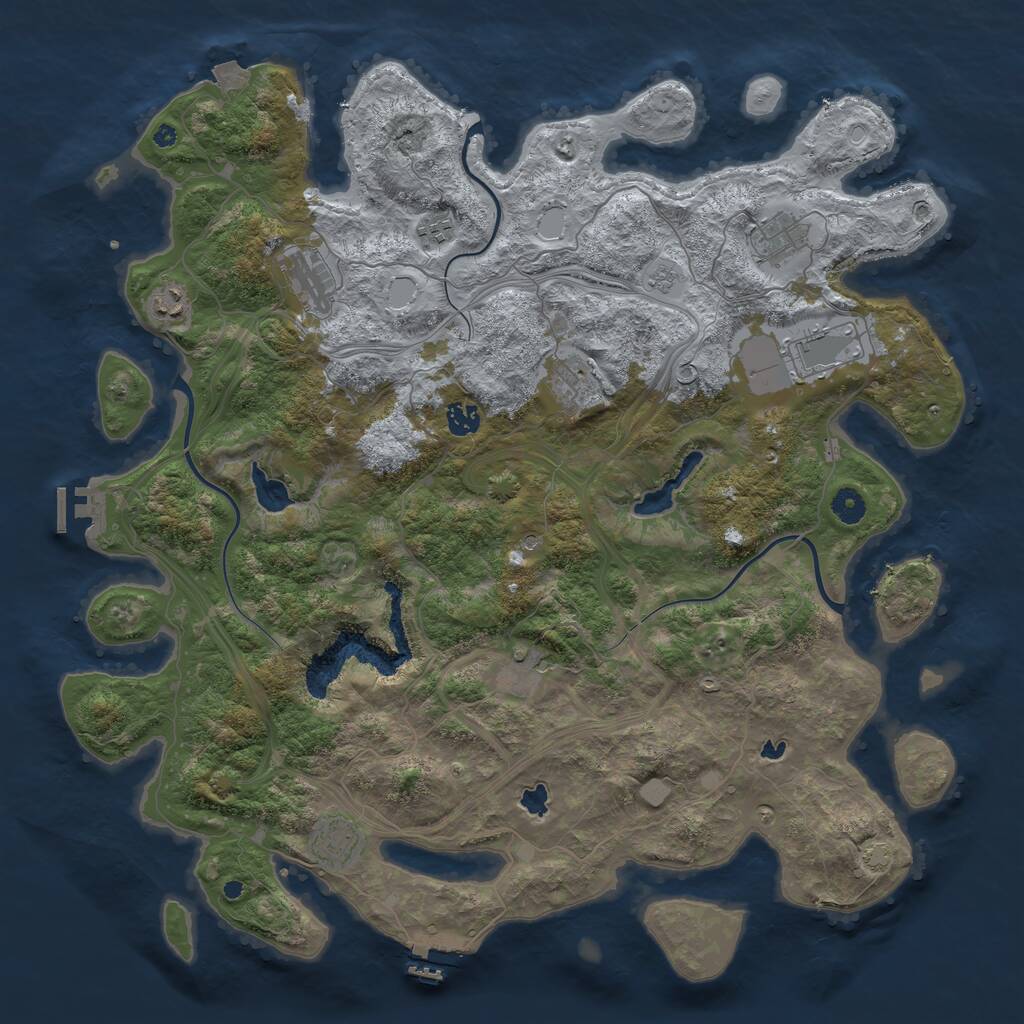 Rust Map: Procedural Map, Size: 4500, Seed: 584527263, 15 Monuments