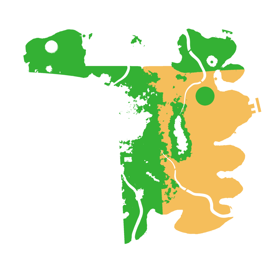 Biome Rust Map: Procedural Map, Size: 3700, Seed: 853119818