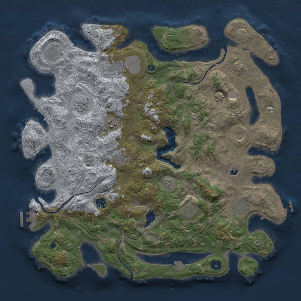 Rust Map: Procedural Map, Size: 4250, Seed: 1543615364, 15 Monuments