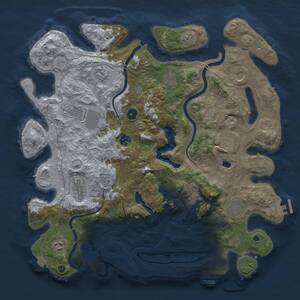 Thumbnail Rust Map: Procedural Map, Size: 4250, Seed: 1543615364, 16 Monuments