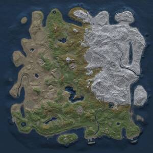 Thumbnail Rust Map: Procedural Map, Size: 4500, Seed: 1878428924, 15 Monuments