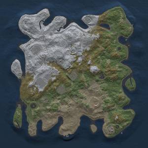 Thumbnail Rust Map: Procedural Map, Size: 4000, Seed: 116, 19 Monuments