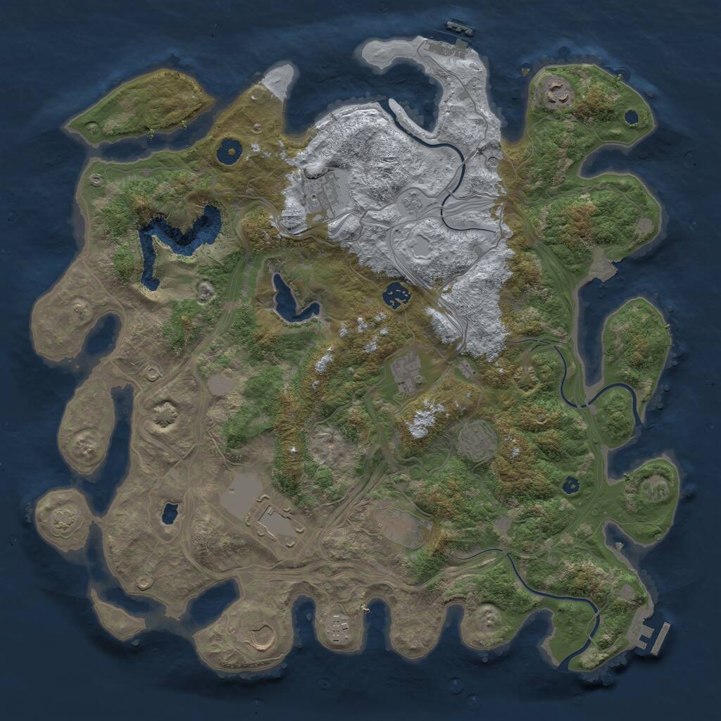 Rust Map: Procedural Map, Size: 4250, Seed: 1740842382, 15 Monuments