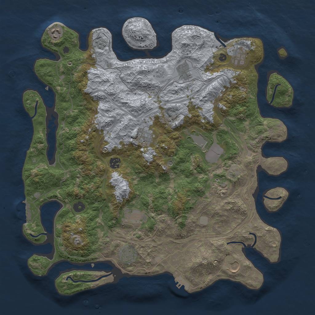 Rust Map: Procedural Map, Size: 4250, Seed: 1808679878, 20 Monuments