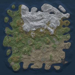 Thumbnail Rust Map: Procedural Map, Size: 4850, Seed: 1, 20 Monuments