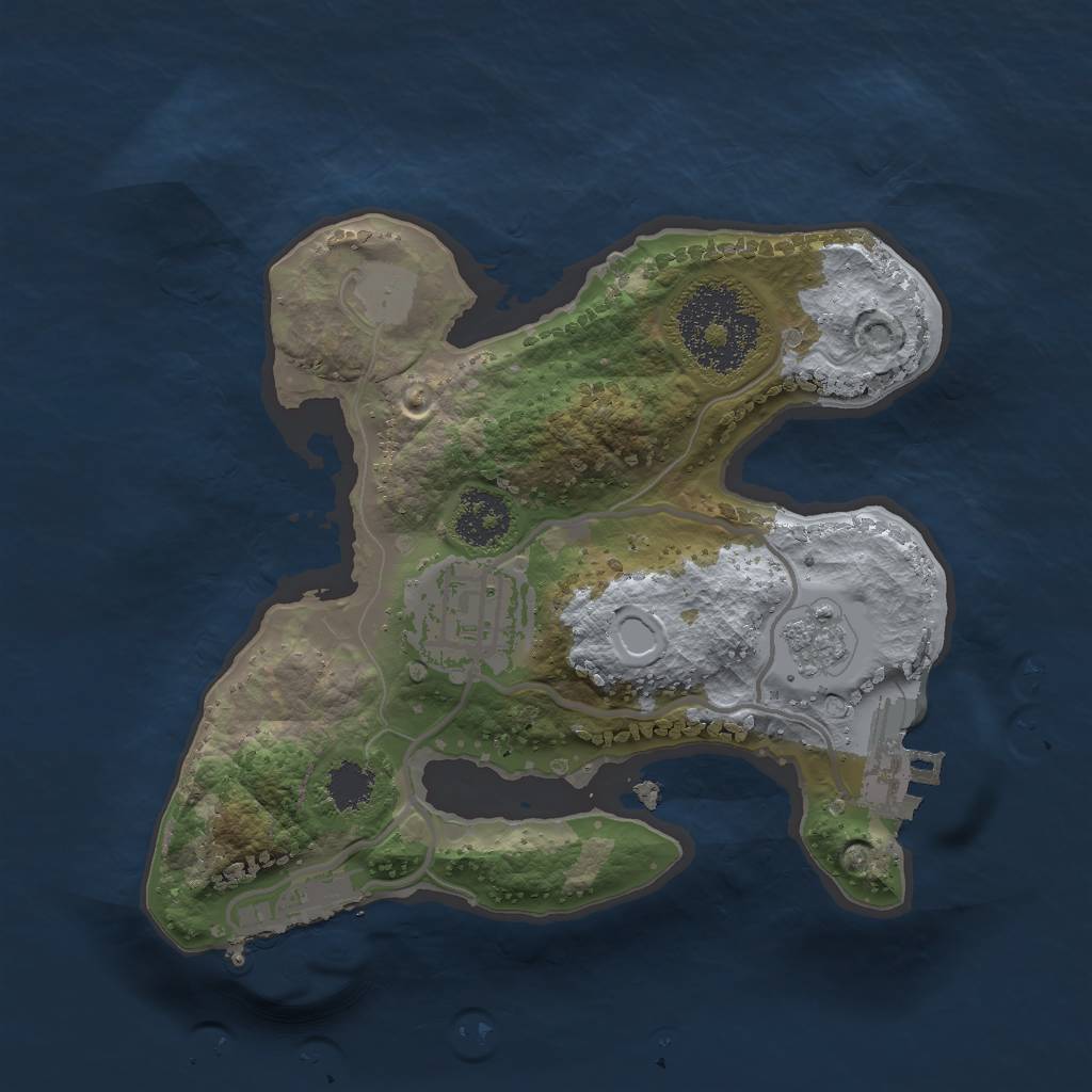 Rust Map: Procedural Map, Size: 2000, Seed: 63, 9 Monuments