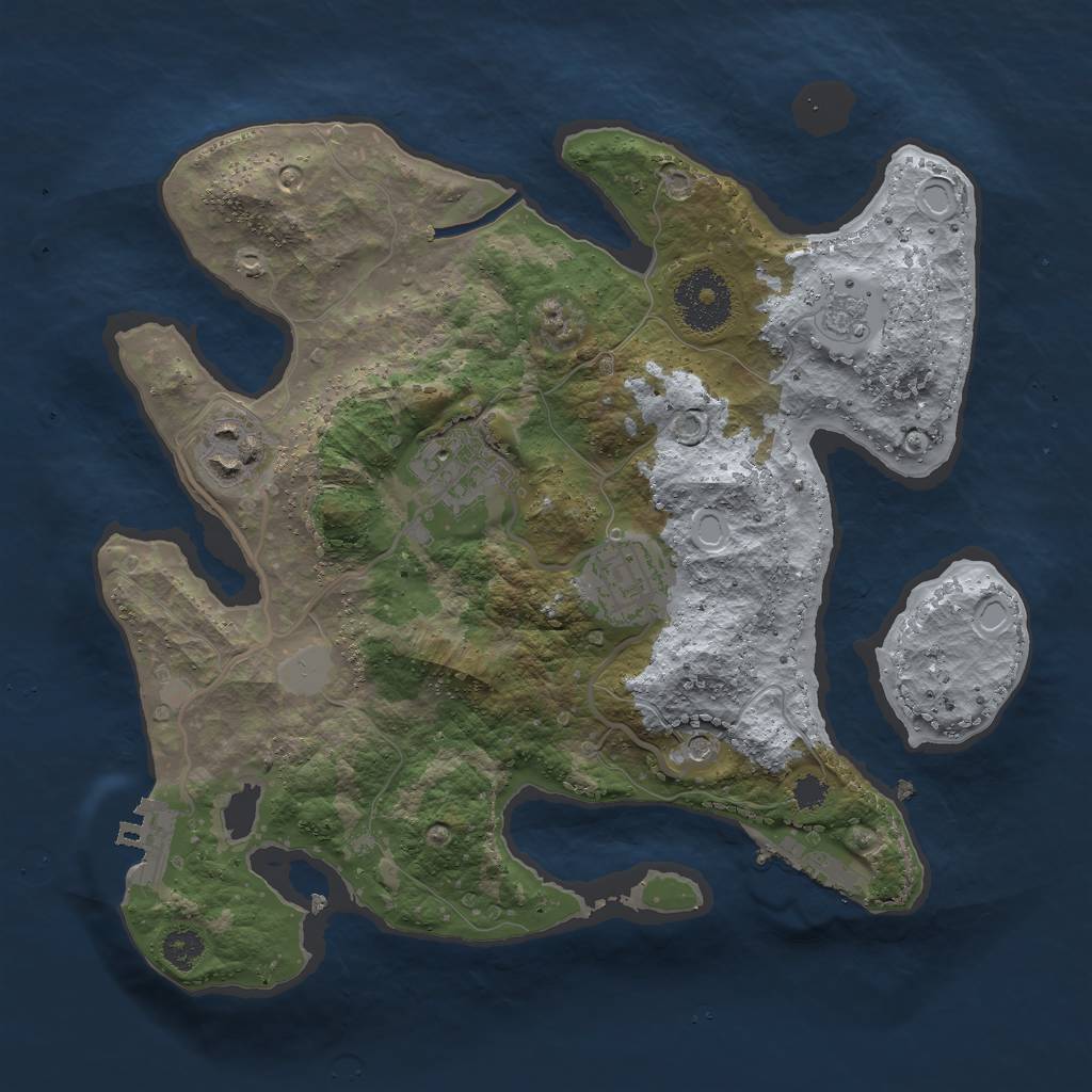 Rust Map: Procedural Map, Size: 2800, Seed: 969137086, 12 Monuments