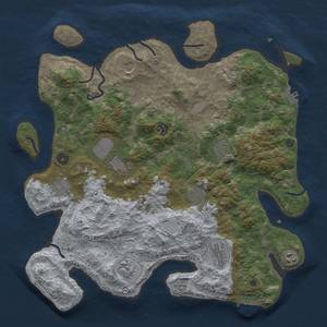 Thumbnail Rust Map: Procedural Map, Size: 3999, Seed: 2147483647, 19 Monuments