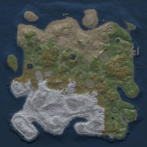 Thumbnail Rust Map: Procedural Map, Size: 3999, Seed: 2147483647, 16 Monuments