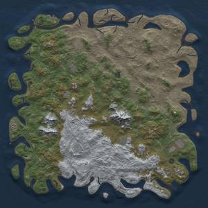 Thumbnail Rust Map: Procedural Map, Size: 6000, Seed: 234267645, 20 Monuments