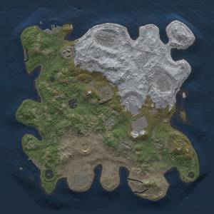 Thumbnail Rust Map: Procedural Map, Size: 3500, Seed: 67895219, 17 Monuments