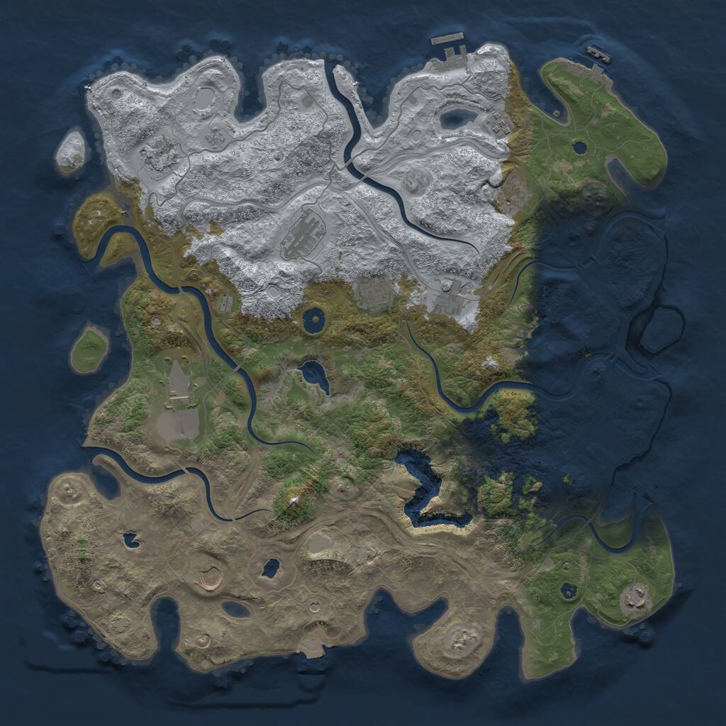 Rust Map: Procedural Map, Size: 4500, Seed: 699564, 15 Monuments