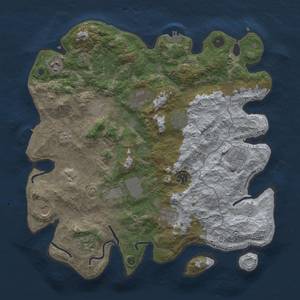 Thumbnail Rust Map: Procedural Map, Size: 4000, Seed: 3141592, 19 Monuments
