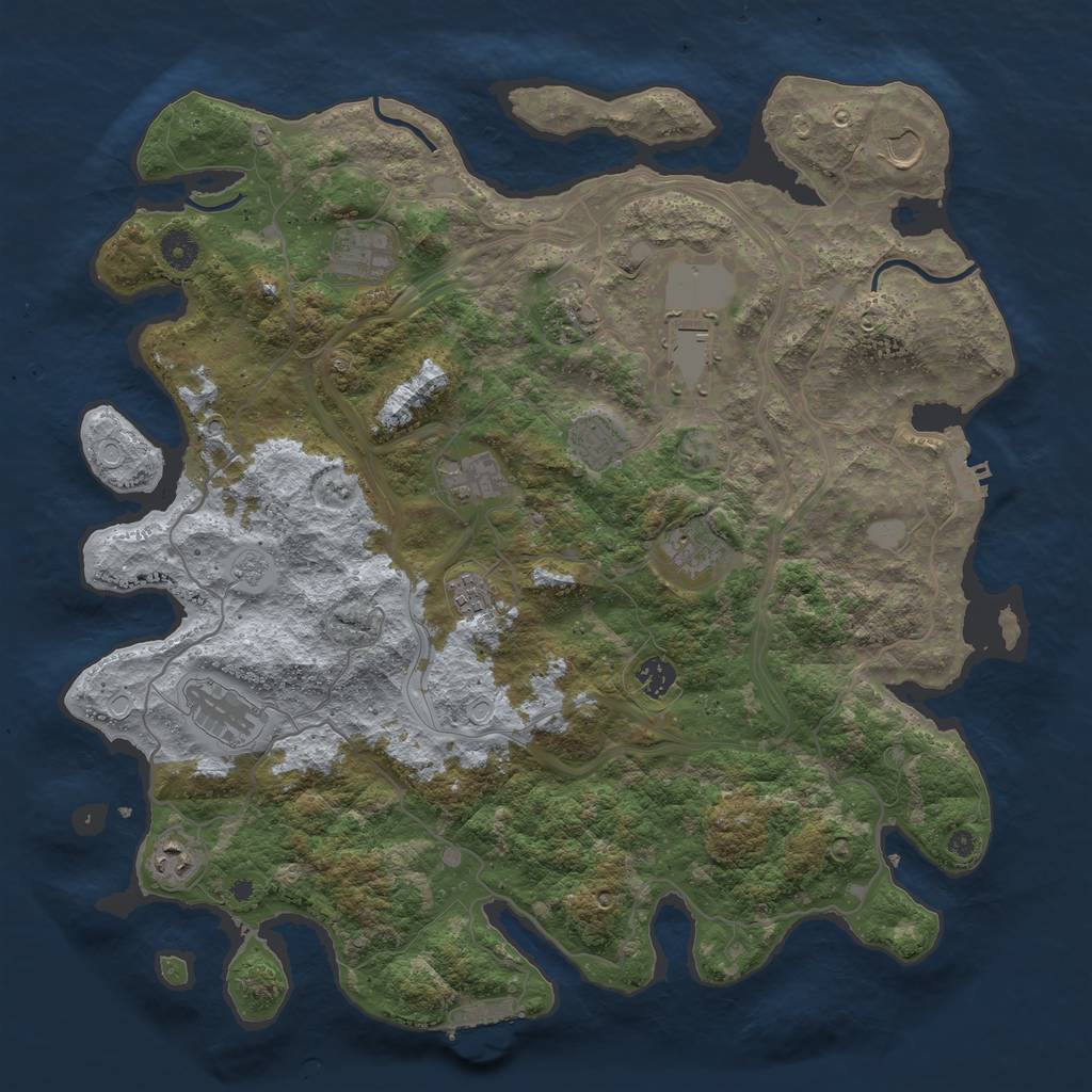 Rust Map: Procedural Map, Size: 4250, Seed: 559387892, 19 Monuments