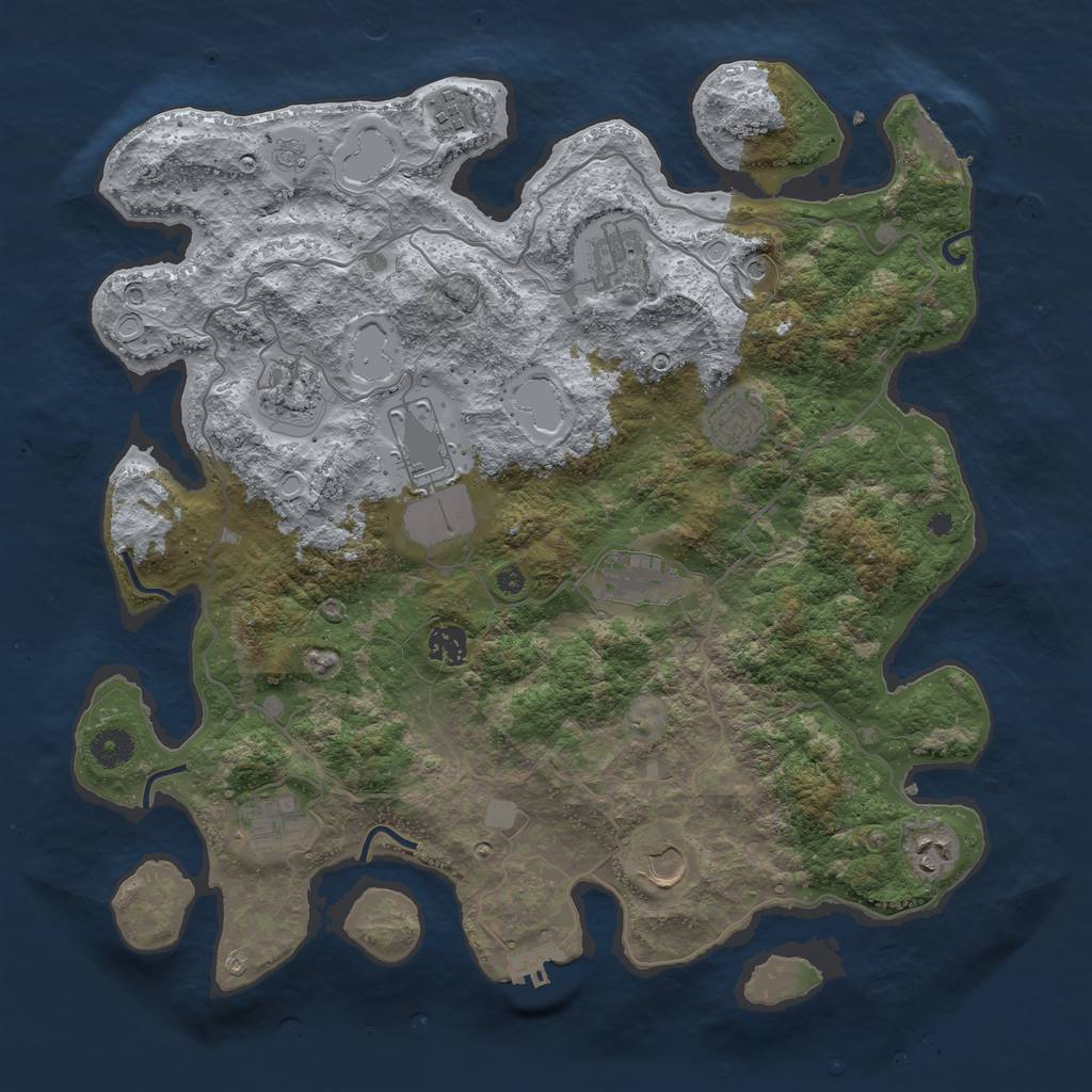 Rust Map: Procedural Map, Size: 4027, Seed: 14000, 19 Monuments