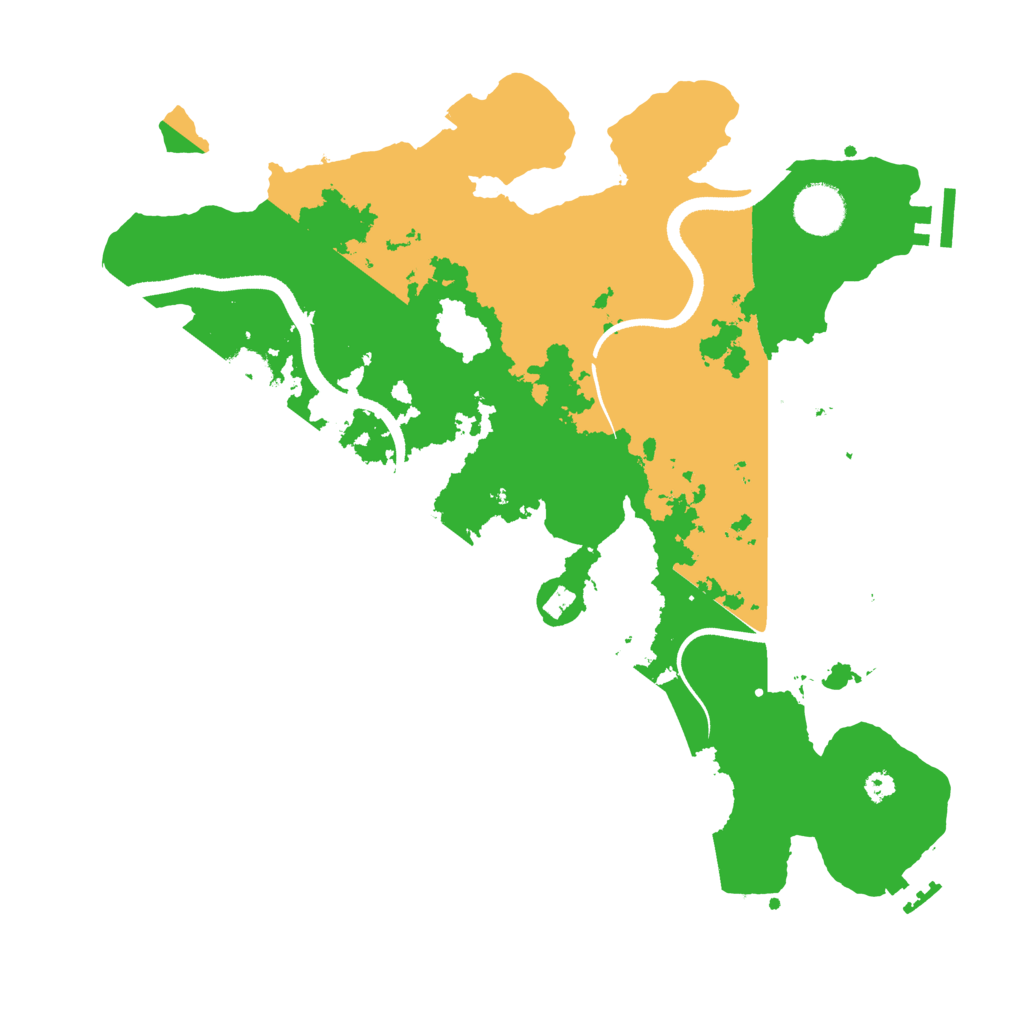 Biome Rust Map: Procedural Map, Size: 3500, Seed: 11079