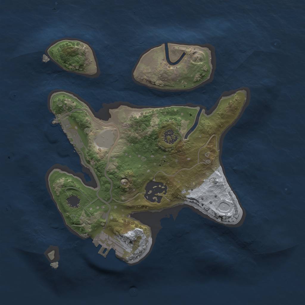 Rust Map: Procedural Map, Size: 2048, Seed: 2004544541, 8 Monuments