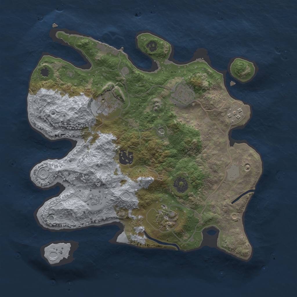 Rust Map: Procedural Map, Size: 2900, Seed: 1234567892, 13 Monuments