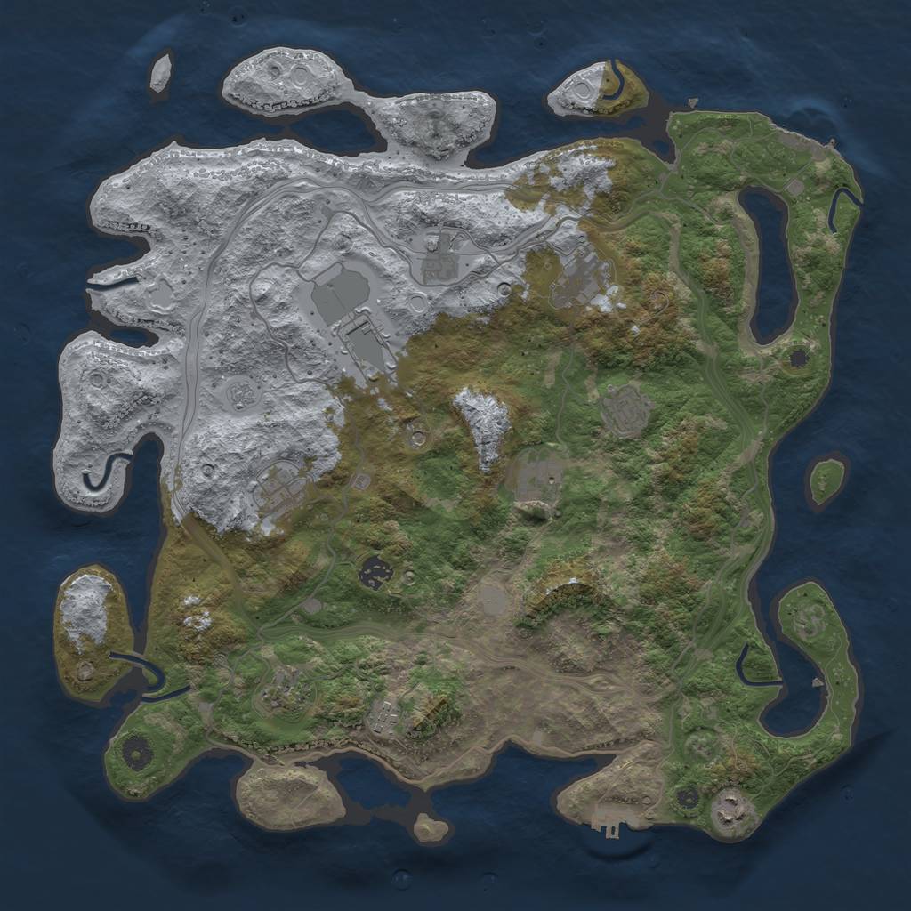 Rust Map: Procedural Map, Size: 4250, Seed: 235846, 19 Monuments