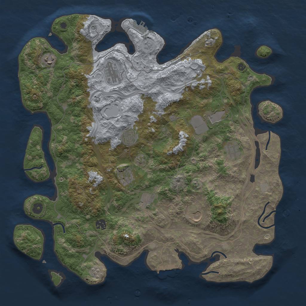 Rust Map: Procedural Map, Size: 4250, Seed: 5822, 19 Monuments