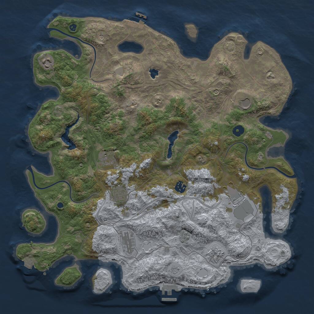 Rust Map: Procedural Map, Size: 4250, Seed: 50533329, 15 Monuments
