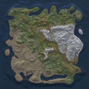 Thumbnail Rust Map: Procedural Map, Size: 4500, Seed: 1776831477, 20 Monuments