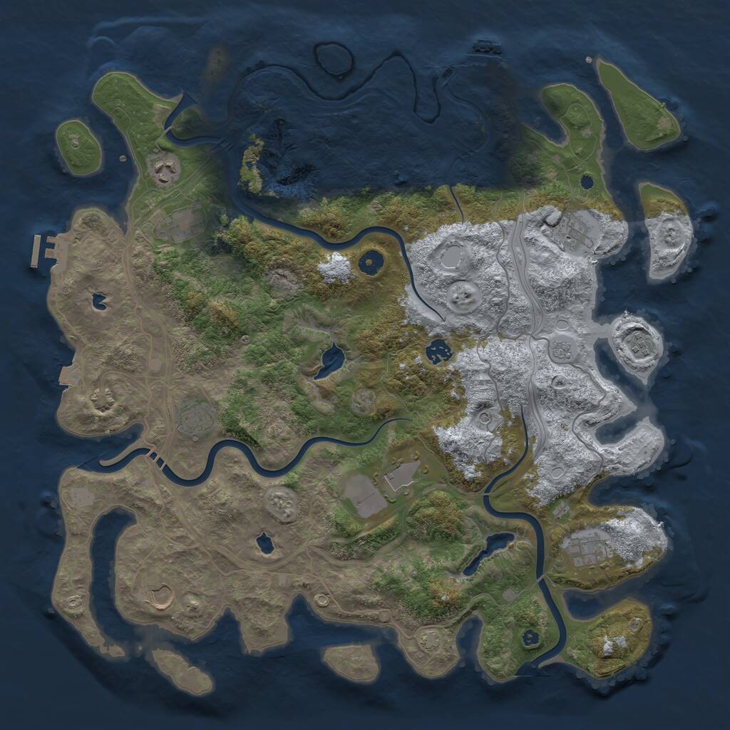 Rust Map: Procedural Map, Size: 4500, Seed: 861304909, 15 Monuments