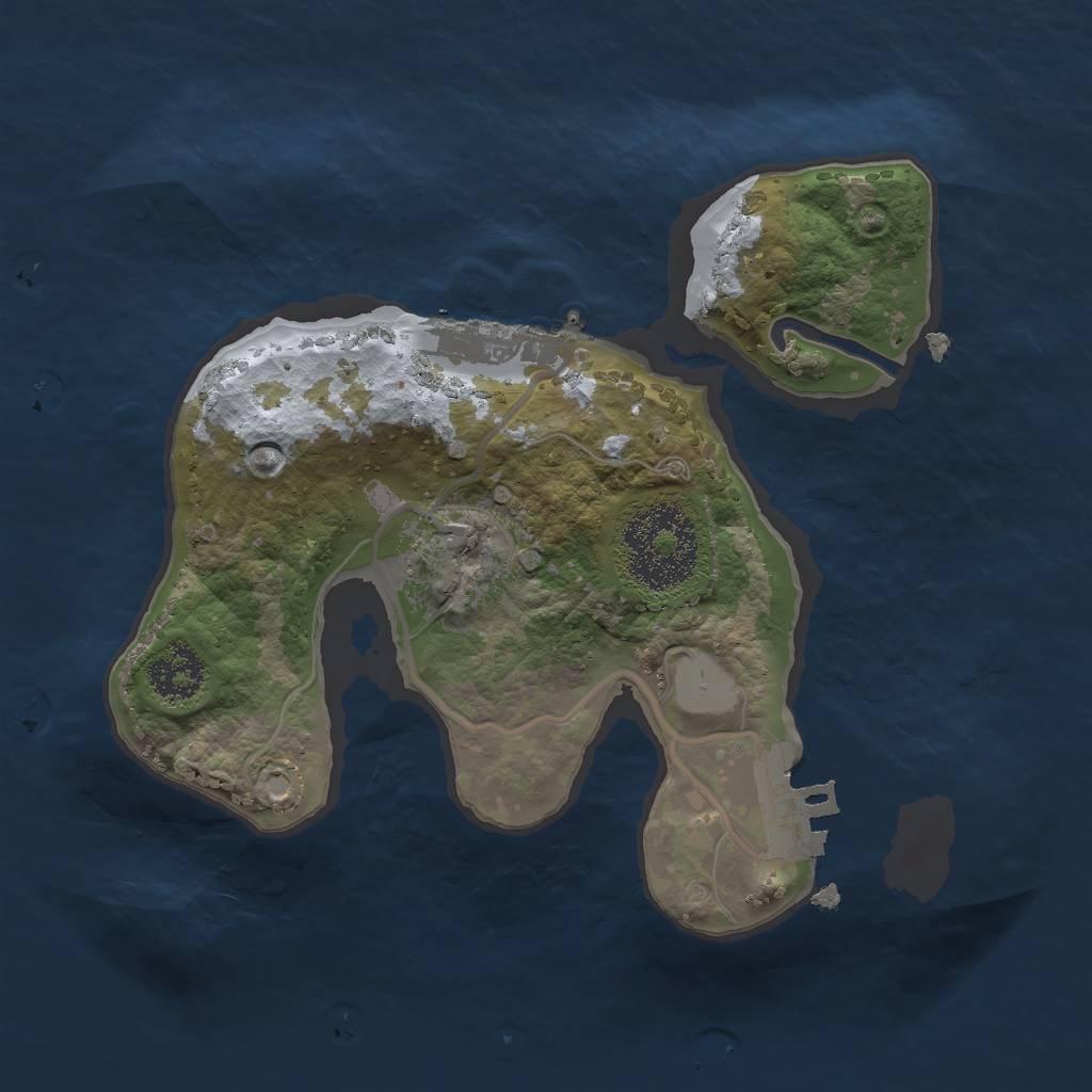 Rust Map: Procedural Map, Size: 2000, Seed: 4548173, 7 Monuments