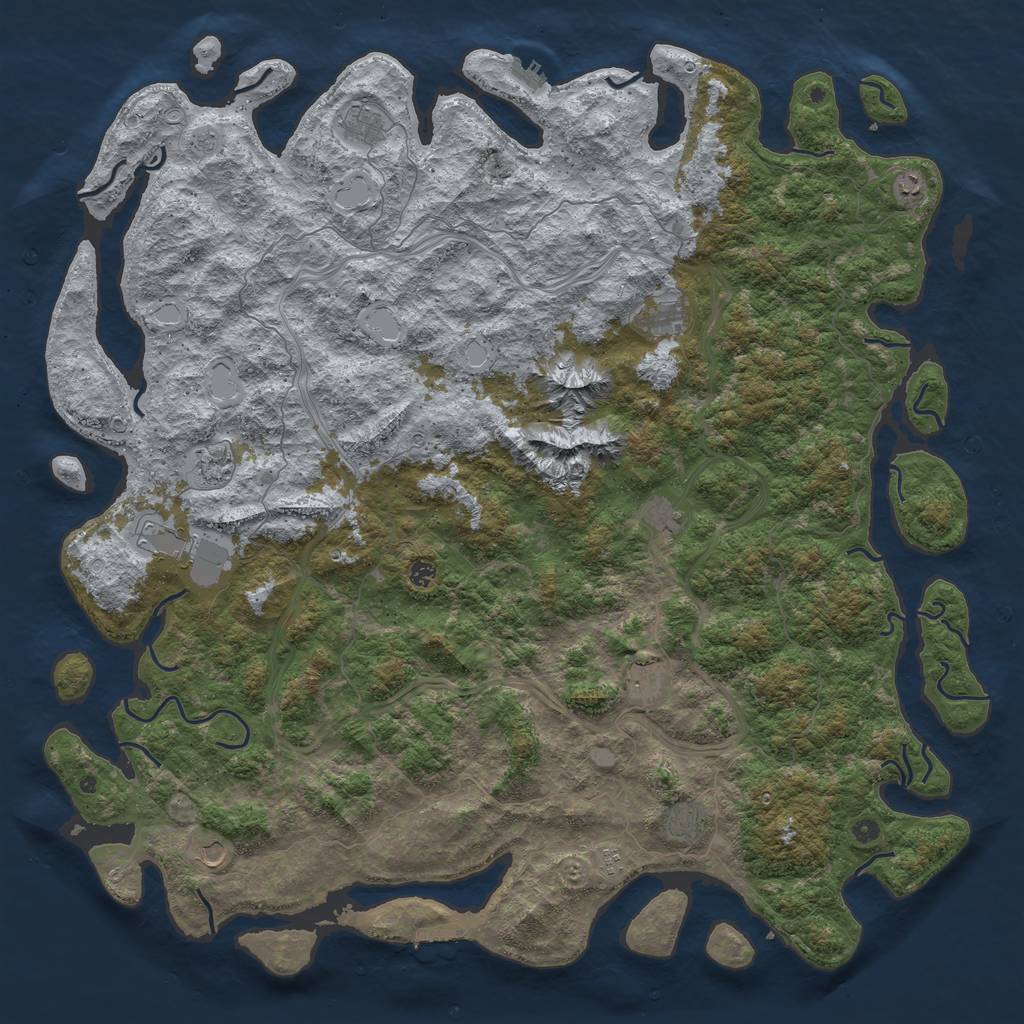 Rust Map: Procedural Map, Size: 6000, Seed: 4082022, 20 Monuments
