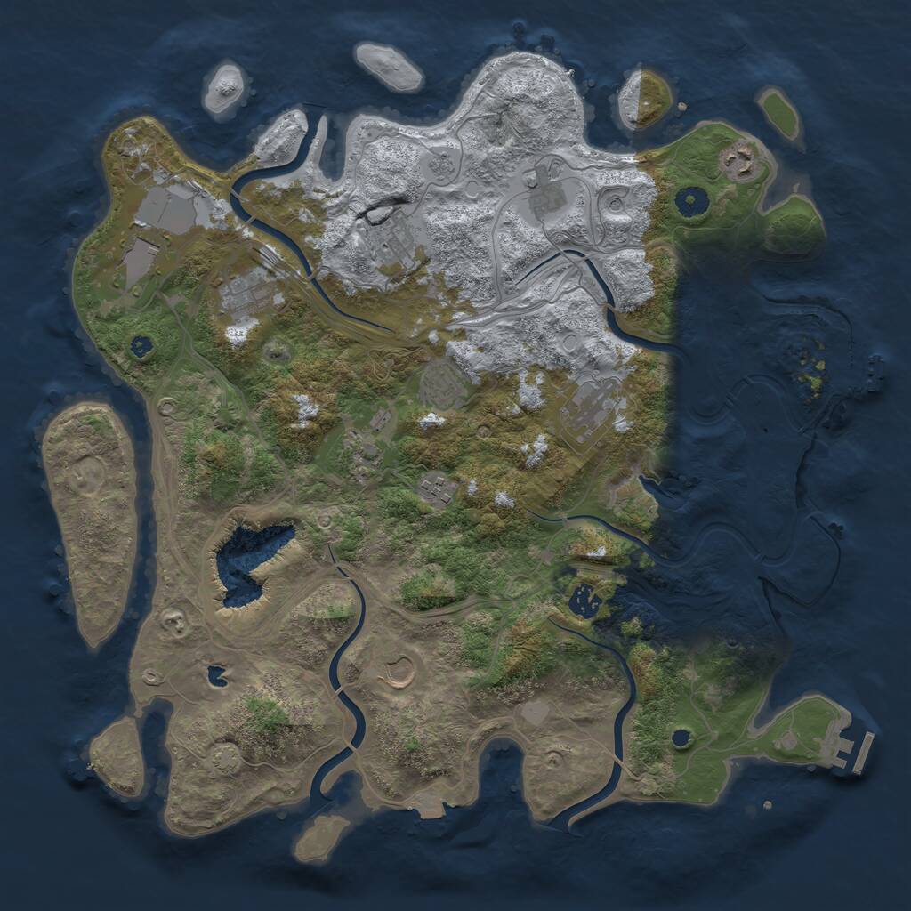 Rust Map: Procedural Map, Size: 4250, Seed: 1772945526, 17 Monuments