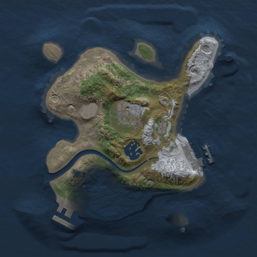 Rust Map: Procedural Map, Size: 2200, Seed: 1759334717, 5 Monuments