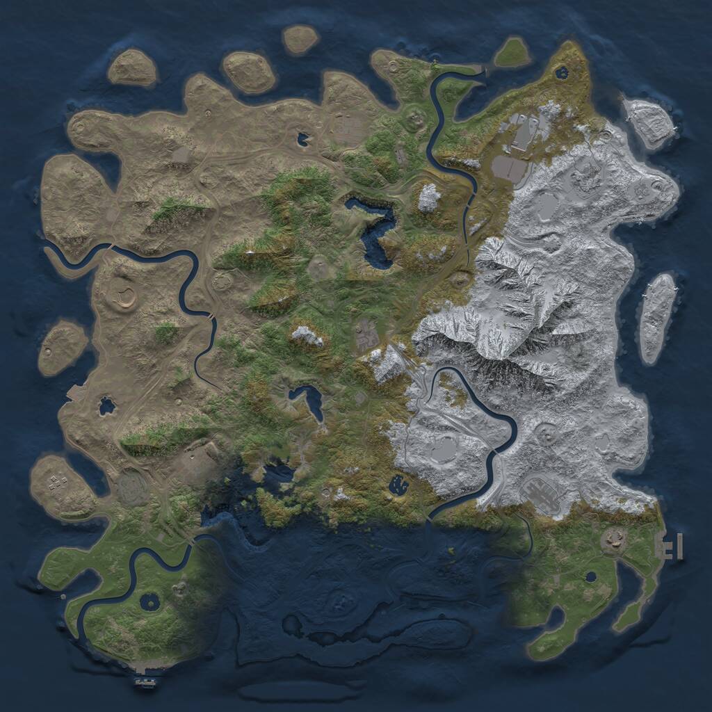 Rust Map: Procedural Map, Size: 5500, Seed: 59575153, 17 Monuments