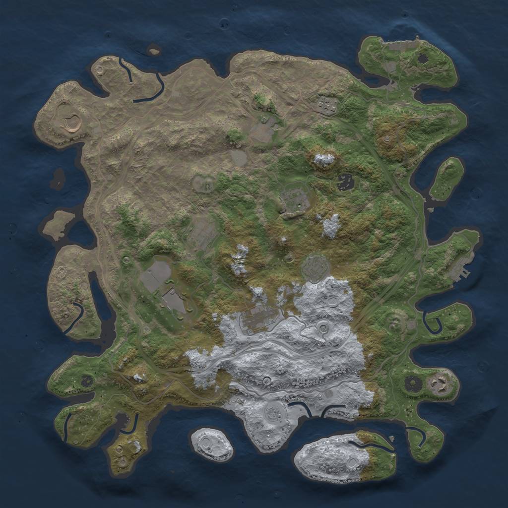 Rust Map: Procedural Map, Size: 4250, Seed: 964484, 19 Monuments