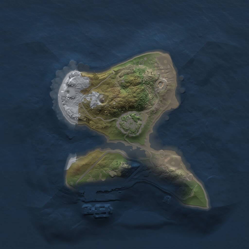 Rust Map: Procedural Map, Size: 1500, Seed: 24769535, 3 Monuments