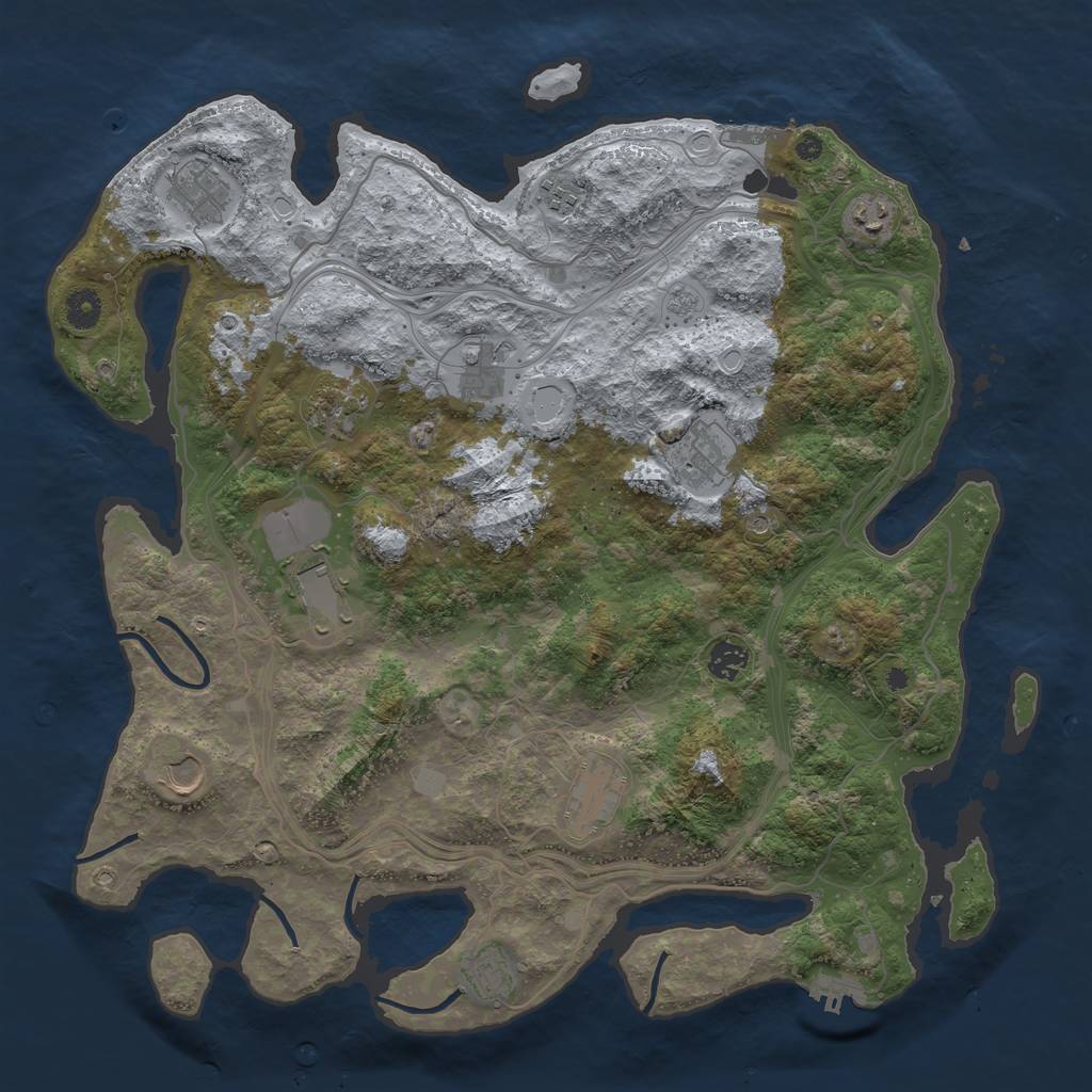 Rust Map: Procedural Map, Size: 4250, Seed: 2010810092, 18 Monuments