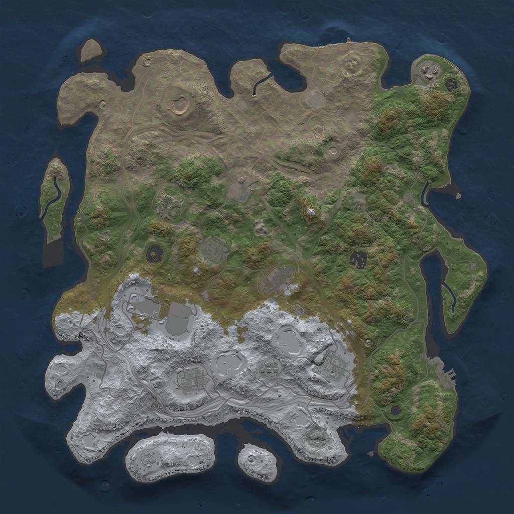 Rust Map: Procedural Map, Size: 4250, Seed: 67, 20 Monuments