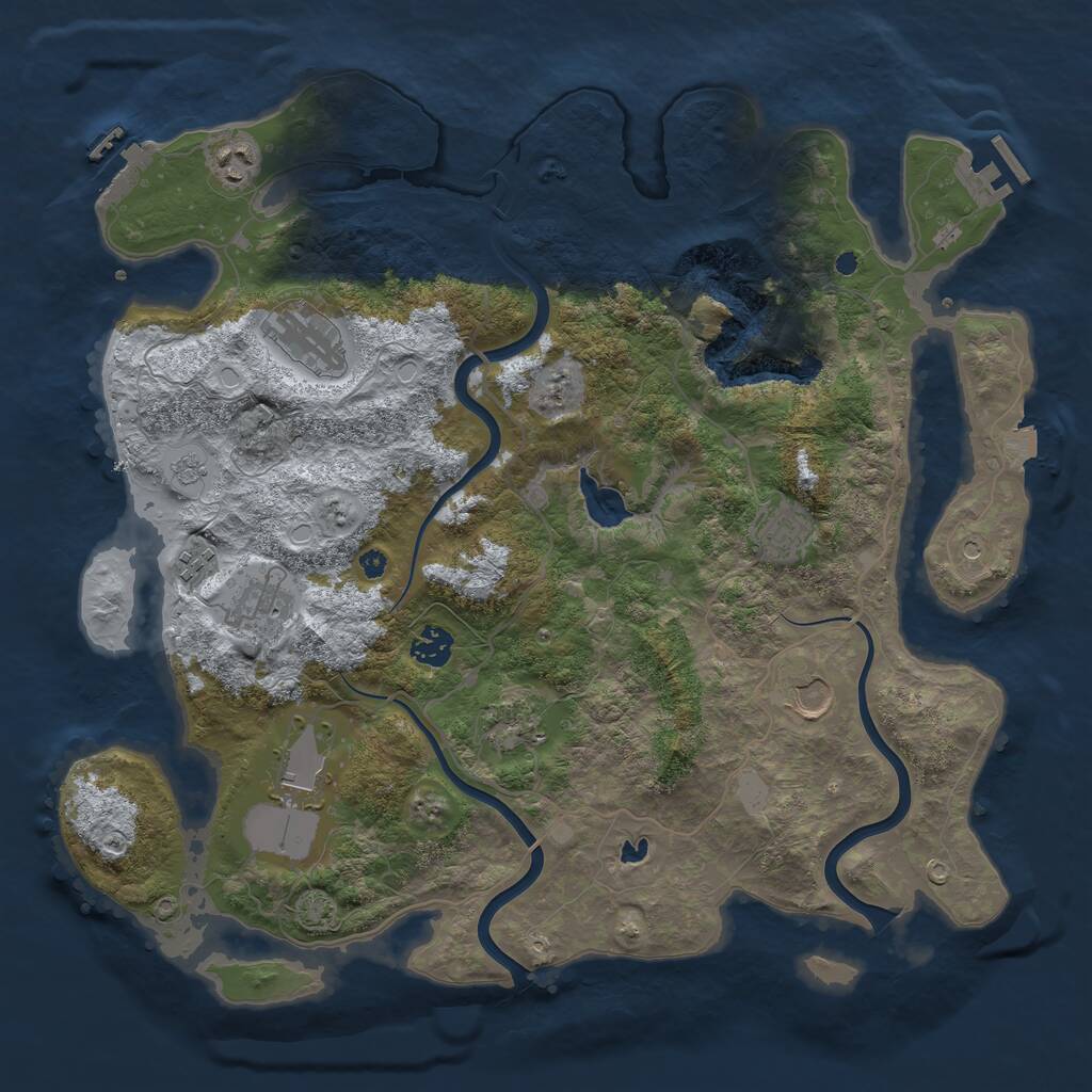 Rust Map: Procedural Map, Size: 4000, Seed: 587934298, 15 Monuments
