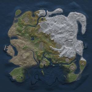 Thumbnail Rust Map: Procedural Map, Size: 3850, Seed: 977513564, 16 Monuments