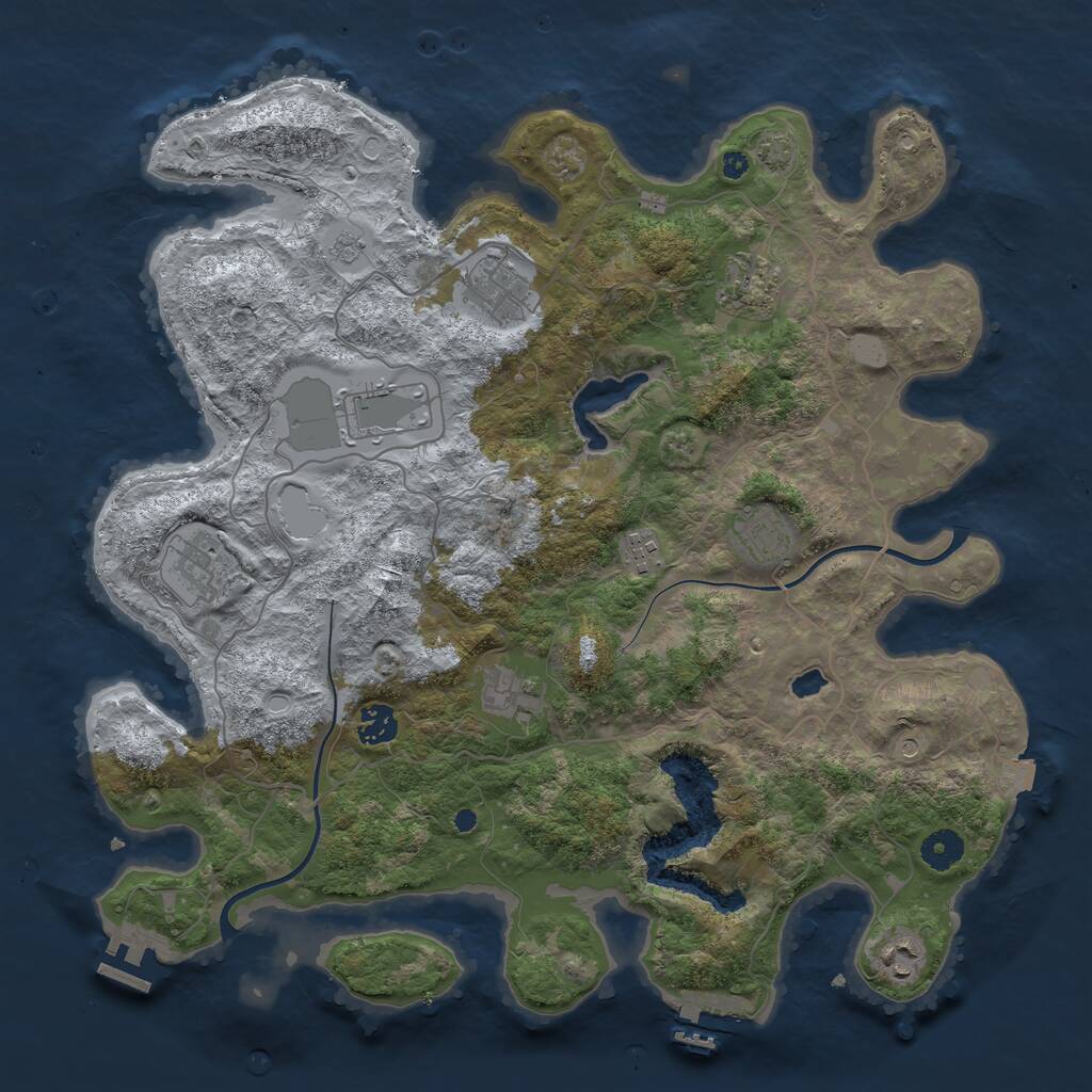 Rust Map: Procedural Map, Size: 4000, Seed: 972260060, 15 Monuments