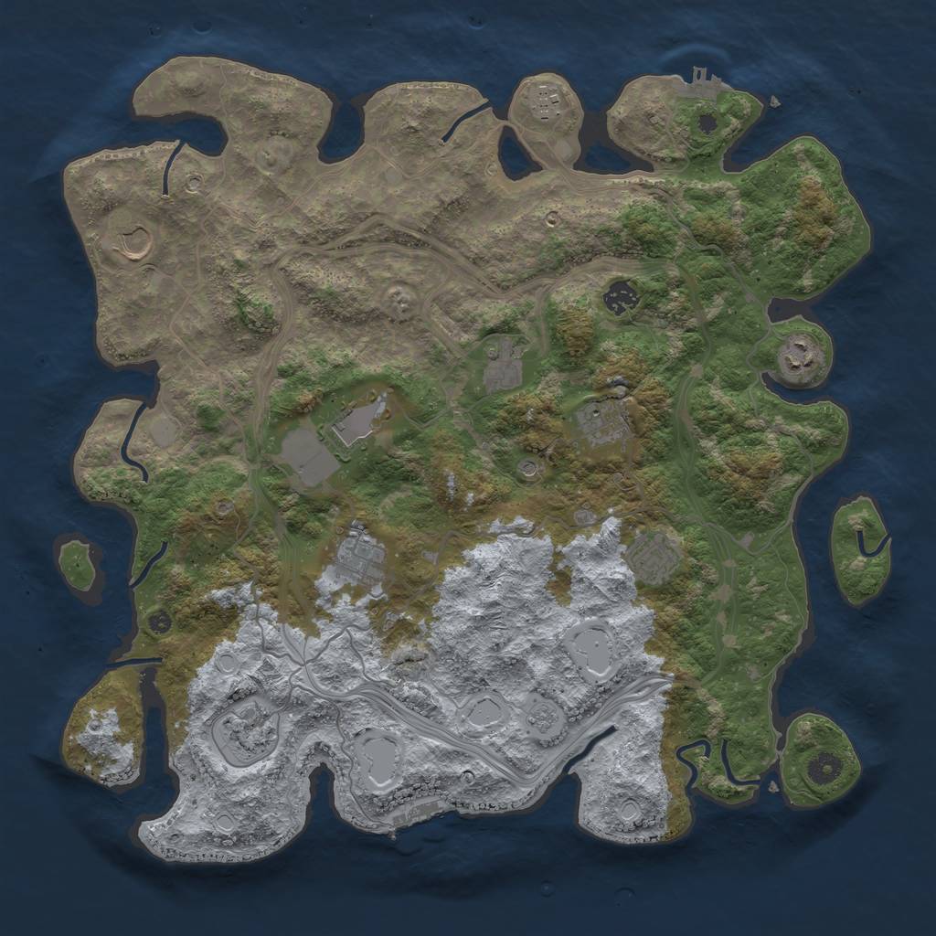 Rust Map: Procedural Map, Size: 4250, Seed: 20220805, 19 Monuments