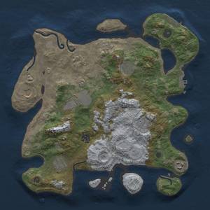 Thumbnail Rust Map: Procedural Map, Size: 3500, Seed: 1201114692, 16 Monuments