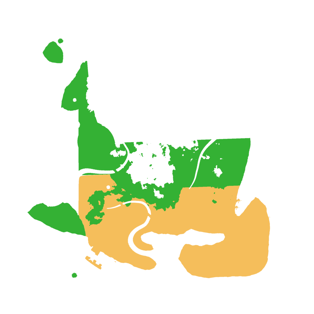 Biome Rust Map: Procedural Map, Size: 2500, Seed: 1234685856