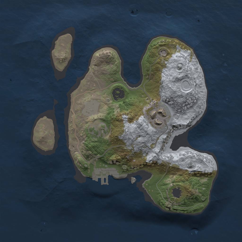 Rust Map: Procedural Map, Size: 2000, Seed: 506910731, 7 Monuments