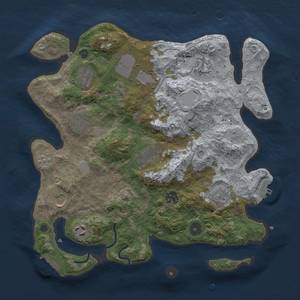 Thumbnail Rust Map: Procedural Map, Size: 3500, Seed: 1411780954, 19 Monuments