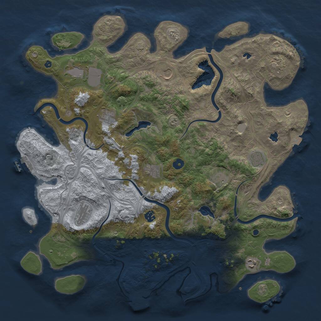 Rust Map: Procedural Map, Size: 4500, Seed: 2022080523, 17 Monuments