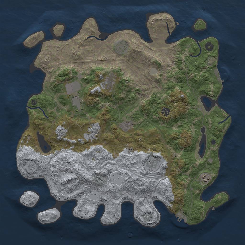 Rust Map: Procedural Map, Size: 4269, Seed: 941, 18 Monuments
