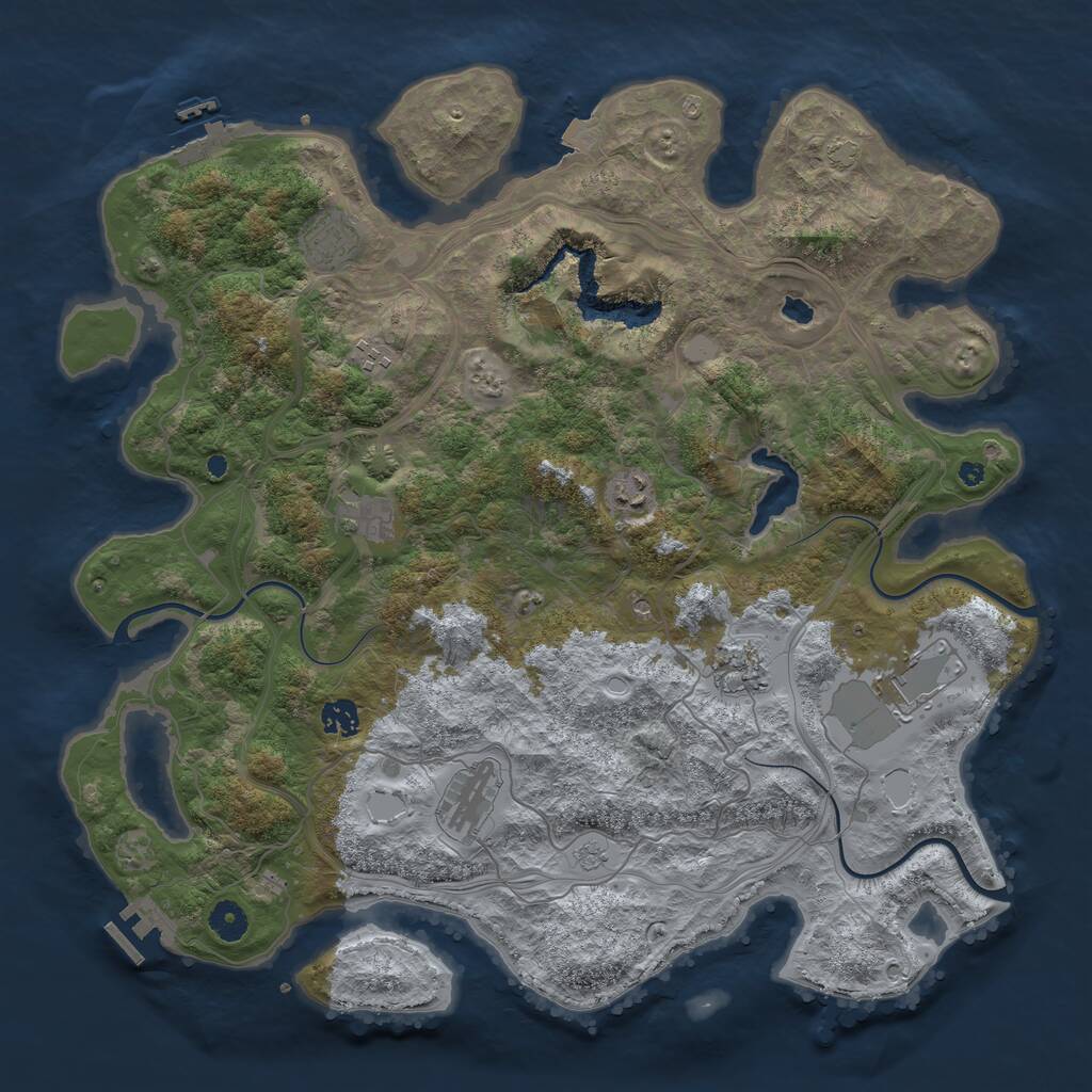 Rust Map: Procedural Map, Size: 4250, Seed: 1685511396, 14 Monuments