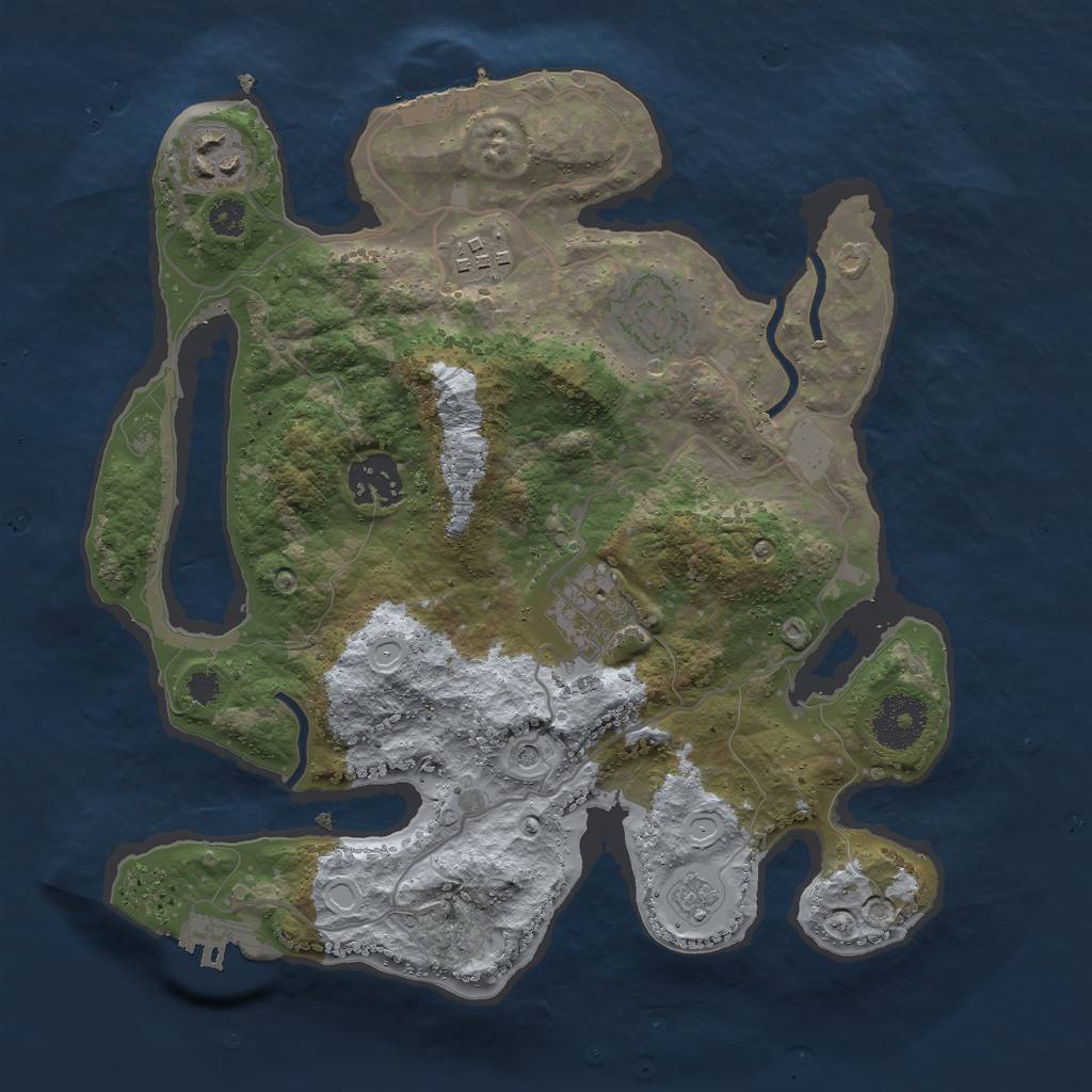 Rust Map: Procedural Map, Size: 3000, Seed: 1372540, 14 Monuments